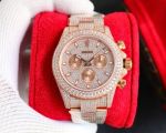 ROLEX Daytona rose gold diamond dial 904L Steel 7750 Movement Full Diamond Rose Gold Watch
